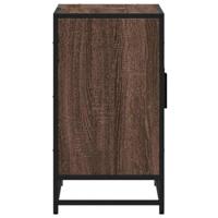 Wastafelkast 90x33x60 cm bewerkt hout bruin eikenkleurig - thumbnail