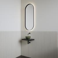 Fonteinset | BWS Leto | Planchet Mat Zwart | Waskom Mat Olijf Groen - thumbnail