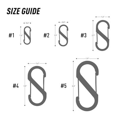 NITE Ize NI-SB2-03-11 Karabijn S-Biner Gr. 2 50 mm x 22 mm 1 stuk(s) - thumbnail