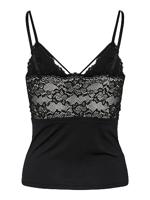 Dames hemd kant - Lace top Nichelle - Dames kanten onderhemd - Microfiber spaghetti bandjes - thumbnail