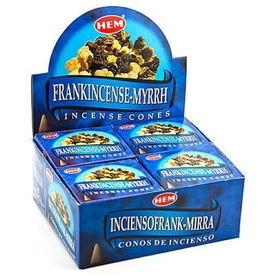 HEM Wierook Kegel Frankincense Myrrh (12 pakjes)