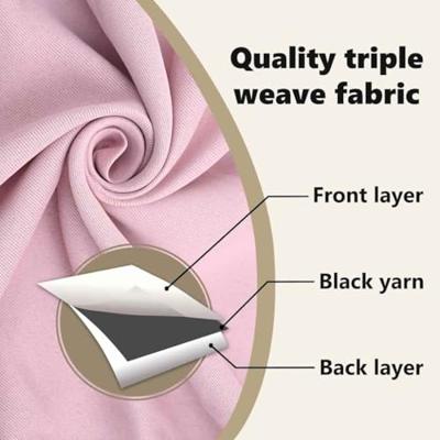 VidaXL Zwart-out gordijnen met ringen 2 pcs babyroze 175 x 140 cm