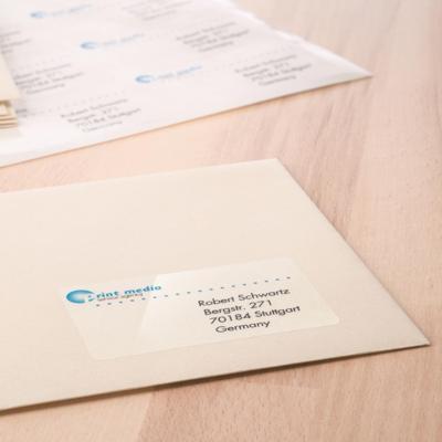 Etiket HERMA 8017 63.5x38.1mm transparant 525 etiketten