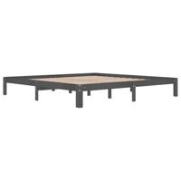 Bedframe massief grenenhout grijs 200x200 cm - thumbnail