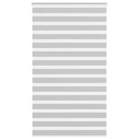 Zebra rolgordijn 120x230 cm stofbreedte 115,9 cm lichtgrijs - thumbnail
