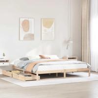 Bedframe zonder matras massief grenenhout 200x200 cm - thumbnail