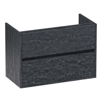 Brauer Adore - Onderkast Ondiep - 80 cm - met 2 Softclose Lades Greeploos en 1 Sifon Uitsparing - Damascus