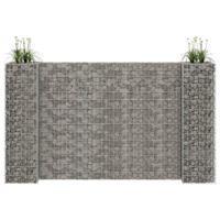 Gabion plantenbak H-vormig 260x40x150 cm staaldraad - thumbnail