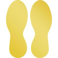 Durable 104704 Vloermarkeringsvorm voet, verwijderbaar Geel 5 paar (b x h) 90 mm x 240 mm - thumbnail