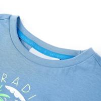 Kindershirt 116 middenblauw - thumbnail