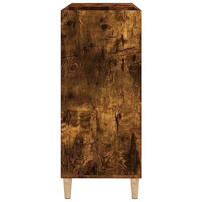 Platenkast 84,5x38x89 cm bewerkt hout gerookt eikenkleurig Platenkast 84,5x38x89 cm bewerkt hout gerookt eikenkleurig