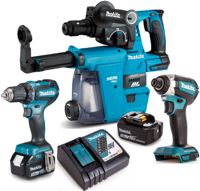 Makita DLX3154TX1 Accu Combiset 3-delig 18V 5.0Ah in Tas - thumbnail