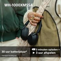 Sony WH-1000XM5SA Noise Cancelling draadloze hoofdtelefoon - 30 uur batterijduur - Over-ear - Geoptimaliseerd voor Alexa en Google Assistent - met ingebouwde microfoon voor telefoongesprekken – Zwart - thumbnail