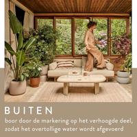 Elho Amber Beads Medium 40 - Balanced beige - L 39 x B x H 48 cm - Binnen en Buiten - 100% gerecycled - thumbnail