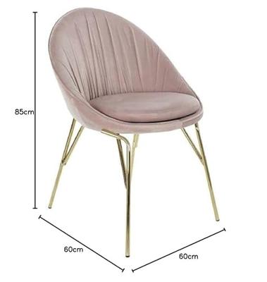 Keukenstoel DKD Home Decor Roze Gouden 60 x 60 x 85 cm