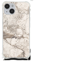 iPhone 14 Plus Anti-Shock Hoesje Marmer Beige - thumbnail