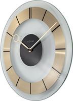 NeXtime NE-2790GO Wandklok Dia. 31 Cm, Glas, Goud, &apos;Retro&apos; - thumbnail