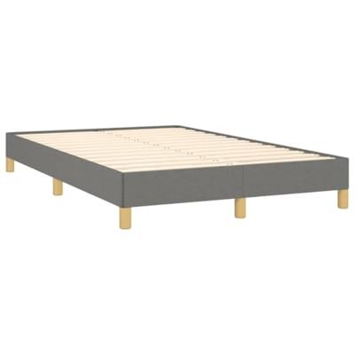 Boxspring met matras stof donkergrijs 120x190 cm
