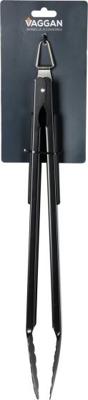 Vaggan Barbecue tang rvs xl non-stick antislip 51 cm zwart