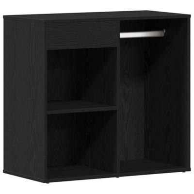 Kaptafelset met LED Zwart Eiken Gefabriceerd Hout