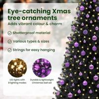 VidaXL Kerstboom met 300 led met standaard zwart 210 cm pvc - thumbnail