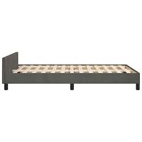 Bedframe zonder matras 120x200 cm fluweel donkergrijs - thumbnail