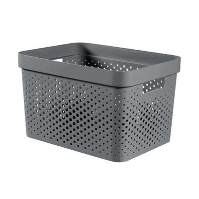 Curver infinity dots opbergbox 17l antraciet