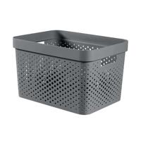 Curver infinity dots opbergbox 17l antraciet - thumbnail