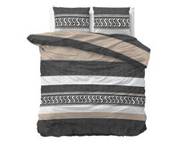 DreamHouse Bedding Northern Stripe - Grijs Lits-jumeaux (240 x 220 cm + 2 kussenslopen) Dekbedovertrek - thumbnail