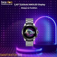 Smartwatch beafon WATCH 501 1,43" Staal Mat zwart - thumbnail