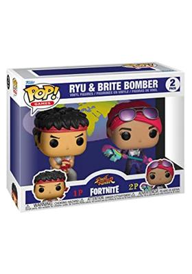 Street Fighter x Fortnite Double Pack Funko Pop Vinyl: Ryu & Brite Bomber