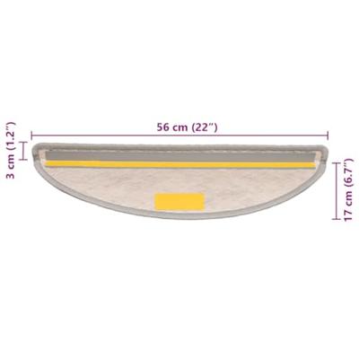 Trapmatten zelfklevend 15 st sisal-look 56x17x3 cm platinakleur - thumbnail