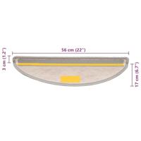 VidaXL Trapmatten zelfklevend 15 st sisal-look 56x17x3 cm platinakleur - thumbnail