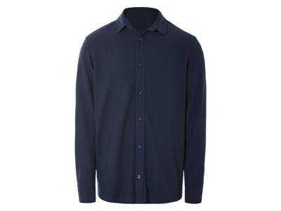 LIVERGY Heren overhemd (Marineblauw, L)