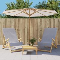VidaXL Strandhanddoeken 2 st 400 g/m² 60x135 cm stof grijs - thumbnail