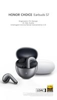 HONOR Hoofdtelefoon S7, grijs, ruisonderdrukking, 3MIC+AI, tot 36 uur, Dynamic EQ, Find Earbuds, IP54 - thumbnail