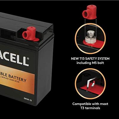 Duracell Originele DR18-12 Valve gereguleerde loodbatterij - 12V | 18Ah - Vervangt GP12170 | FG21803 | LC-XD1217PG | NP17-12 | NP18-12 | Y17-12
