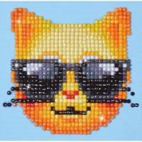 Diamond Dotz diamond painting cool cat 10x10 cm - thumbnail