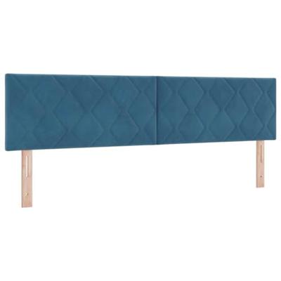 Boxspringbed met Matras Zwart 100x200 cm Fluweel Donkerblauw