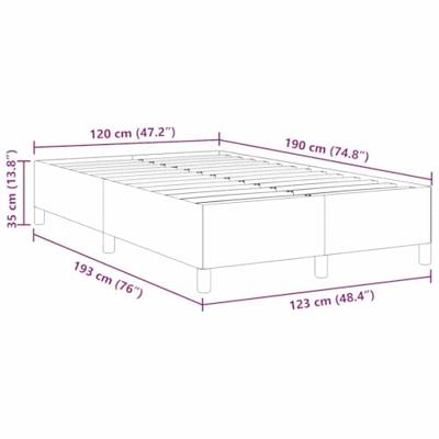 Bedframe Grijs groen 120 x 190 cm Katoenen stof