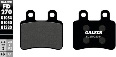 GALFER remblokken "fd270" brake pad fd270 g1054 organic standard