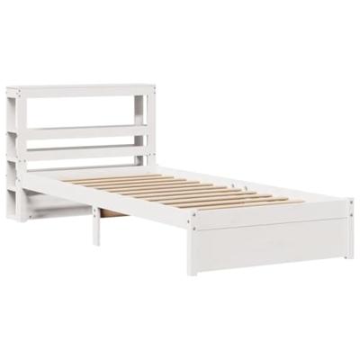 Bedframe met hoofdeinde zonder matras 90x200 cm wit