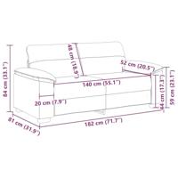 2-zitsbank 140 cm stof lichtgrijs - thumbnail