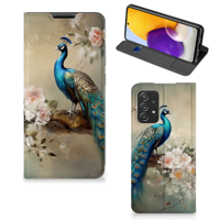 Smartphone hoesje voor Samsung Galaxy A72 (5G/4G) Vintage Pauwen - thumbnail