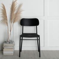 Nohr Eetkamerstoel 'Lakeithia' Rattan, kleur Zwart - thumbnail