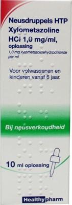 Healthypharm Neusdruppels HTP Xylometazoline HCl 1mg/ml 10 Milliliter