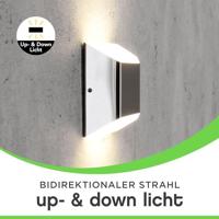 ECO-Light FLOYD 1140113 LED-buitenlamp (wand) LED LED 7.00 W RVS - thumbnail