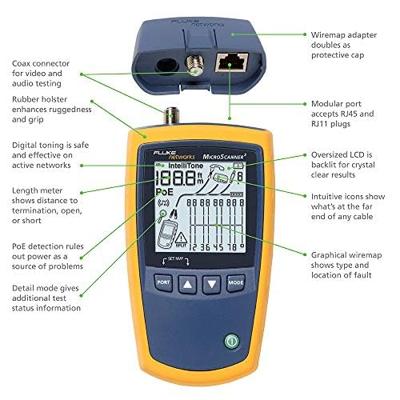 Fluke Networks MS2-KIT MS2-KIT Kabeltester Meetbereik: Audio/Video, Netwerk, Telecommunicatie Fluke Networks MS2-KIT MS2-KIT Kabeltester Meetbereik: Audio/Video, Netwerk, Telecommunicatie