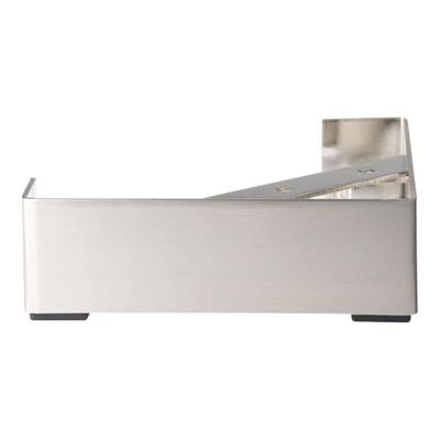 Massief stalen meubelpoot rvs look vierkant 20 bij 20 cm en hoogte 6,5 cm (20 x 20 cm)