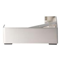 Massief stalen meubelpoot rvs look vierkant 20 bij 20 cm en hoogte 6,5 cm (20 x 20 cm) - thumbnail